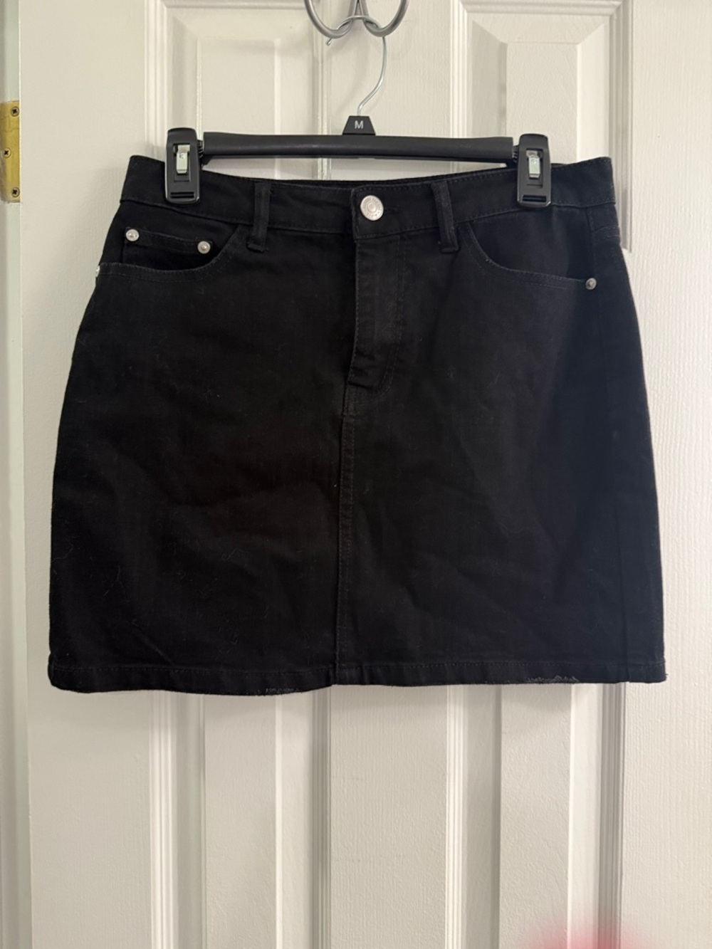 Almost Famous Black Denim Mini Skirt